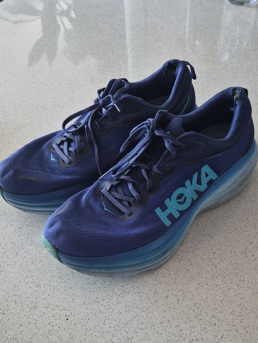 Hoka Men’s Navy and Teal Road Running Shoes